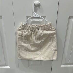 Kidorable Cream Casual Skirt Elastic Waist